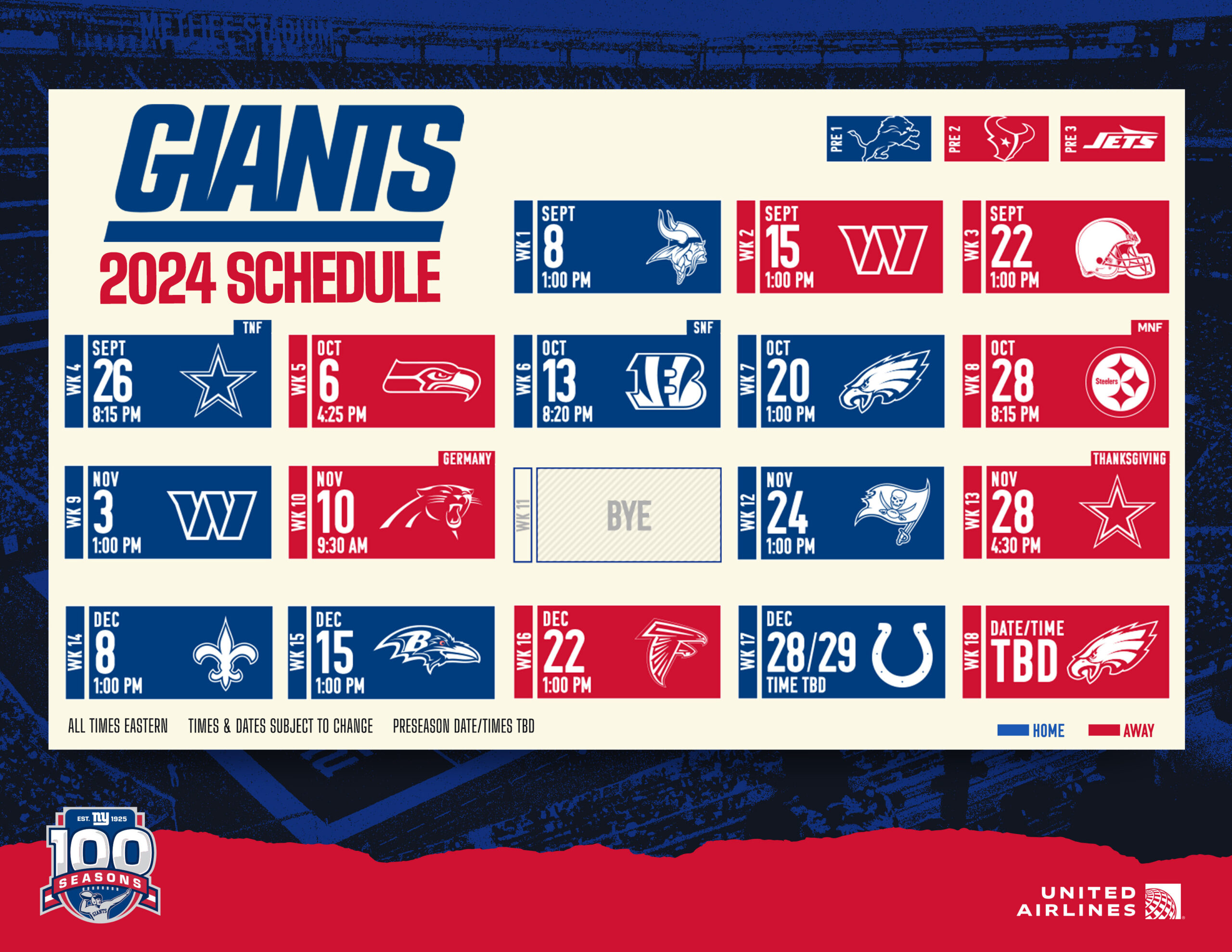 2025 Giants Schedule Release Video | Meet The Schedule: Team throughout New York Giants 2025 Calendar Printable