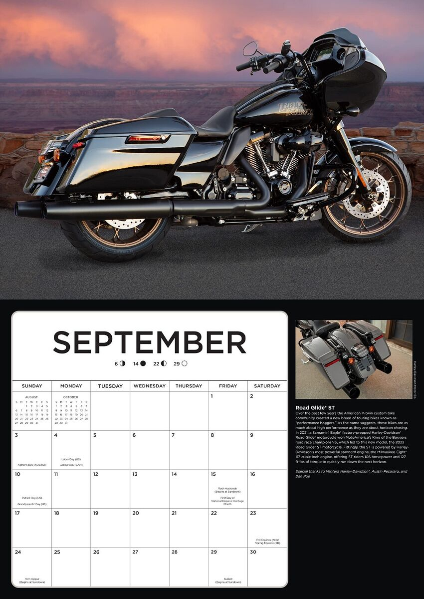 2025 Harley-Davidson Motorcycles Wall Calendar Road King Dyna throughout Harley Davidson 2025 Calendar Printable