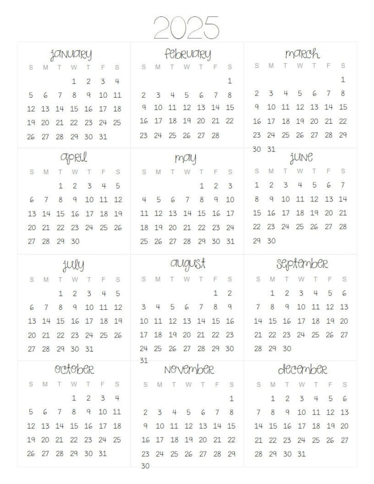 Just Black Labs 2025 Calendar Printable