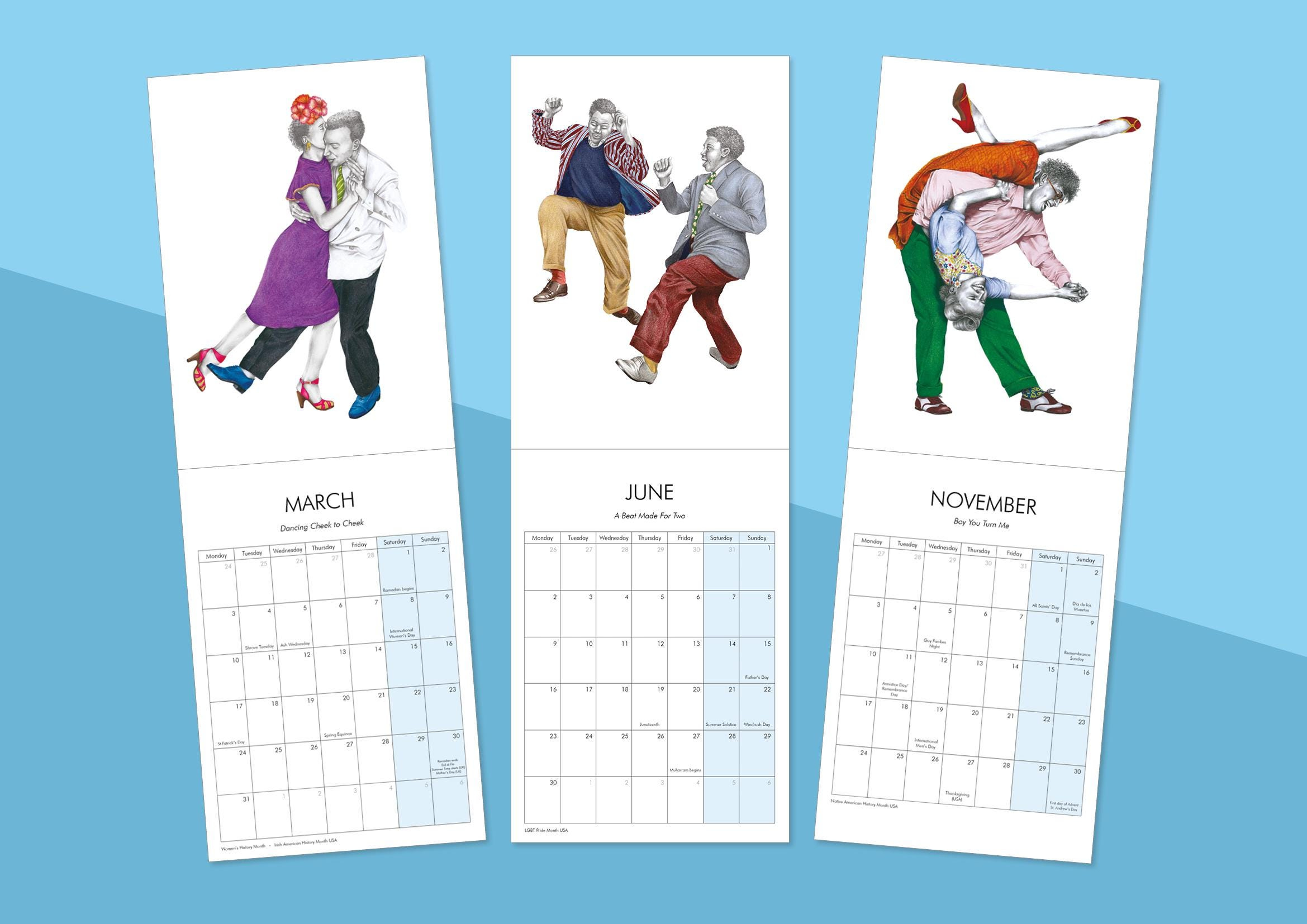 2025 Lindy Hop Wandkalender Swing Dance Monatskalender with regard to Dirty Dancing 2025 Calendar Printable