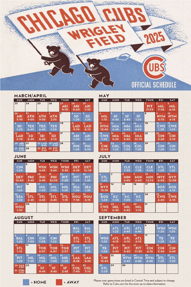 2025 Major League Baseball Teams Schedule Magnets 5&amp;quot; X 3.5&amp;quot;(Choose inside MLB Chicago Cubs 2025 Calendar Printable