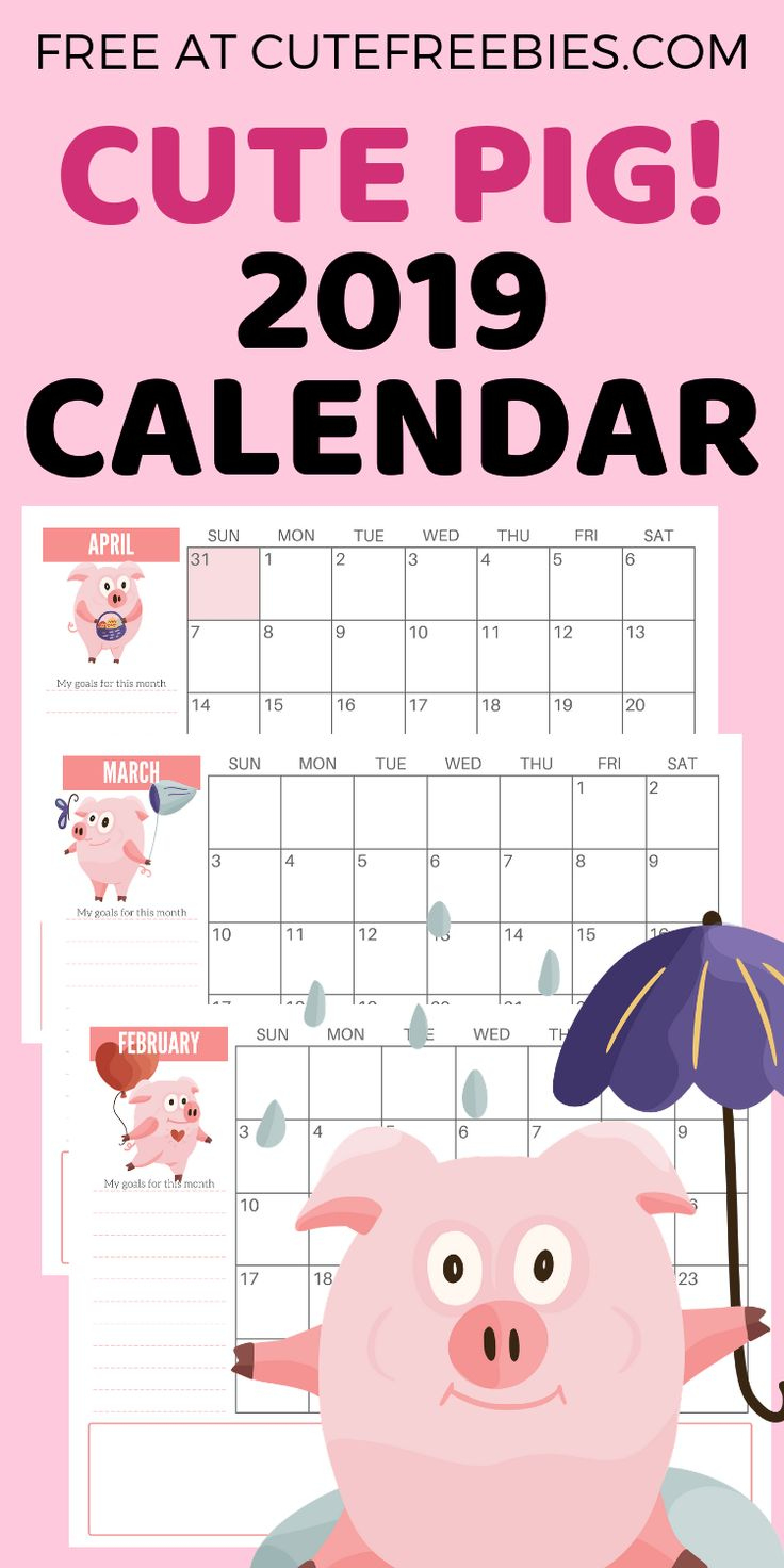 2025 Monthly Planner Calendar – Cute Pigs Free Printable - Cute with regard to 12 Little Piggies 2025 Calendar Printable