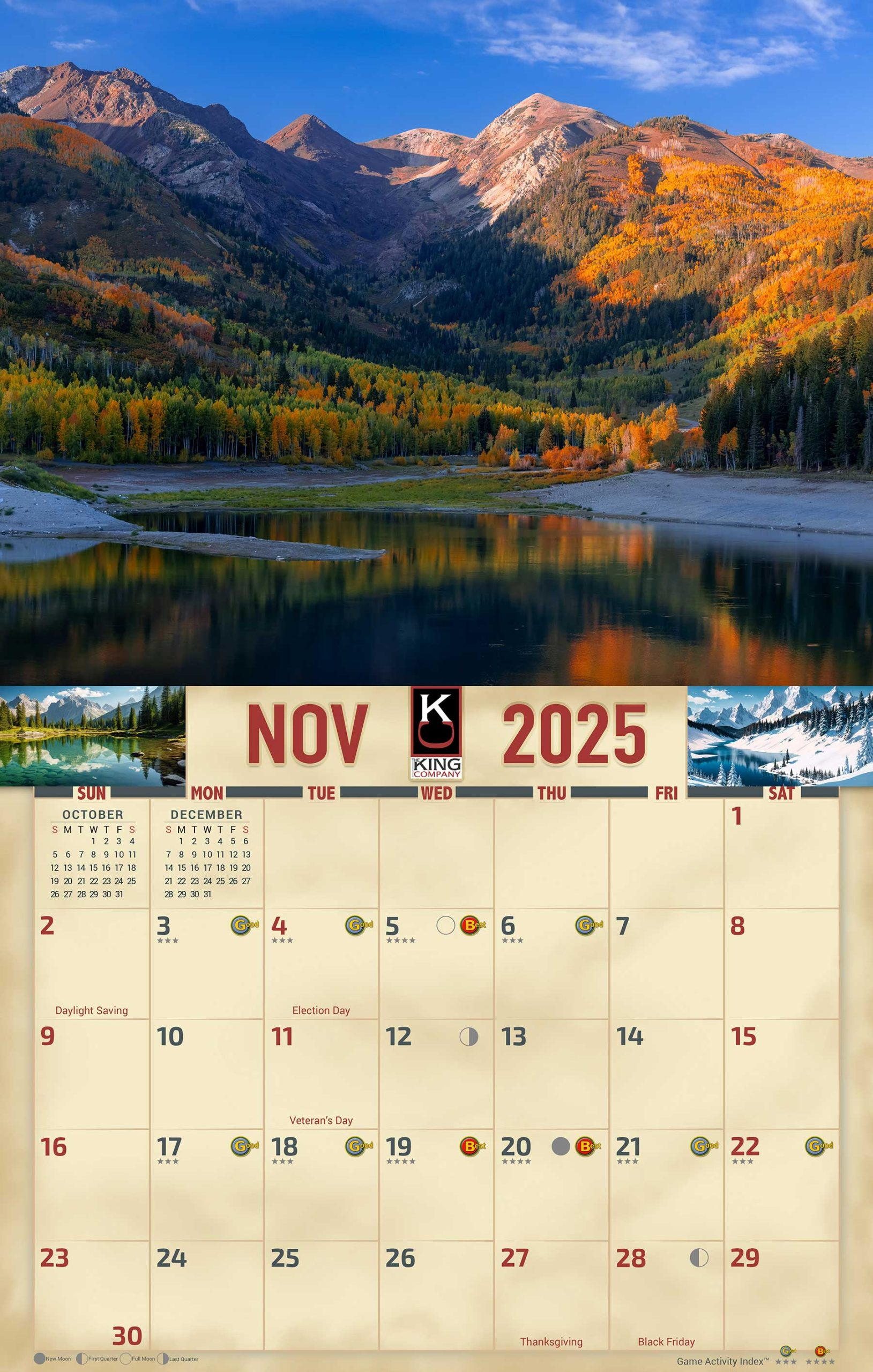 2025 Mountain Landscape Calendar | Best Mountain Calendar for Mountains Of American West 2025 Calendar Printable
