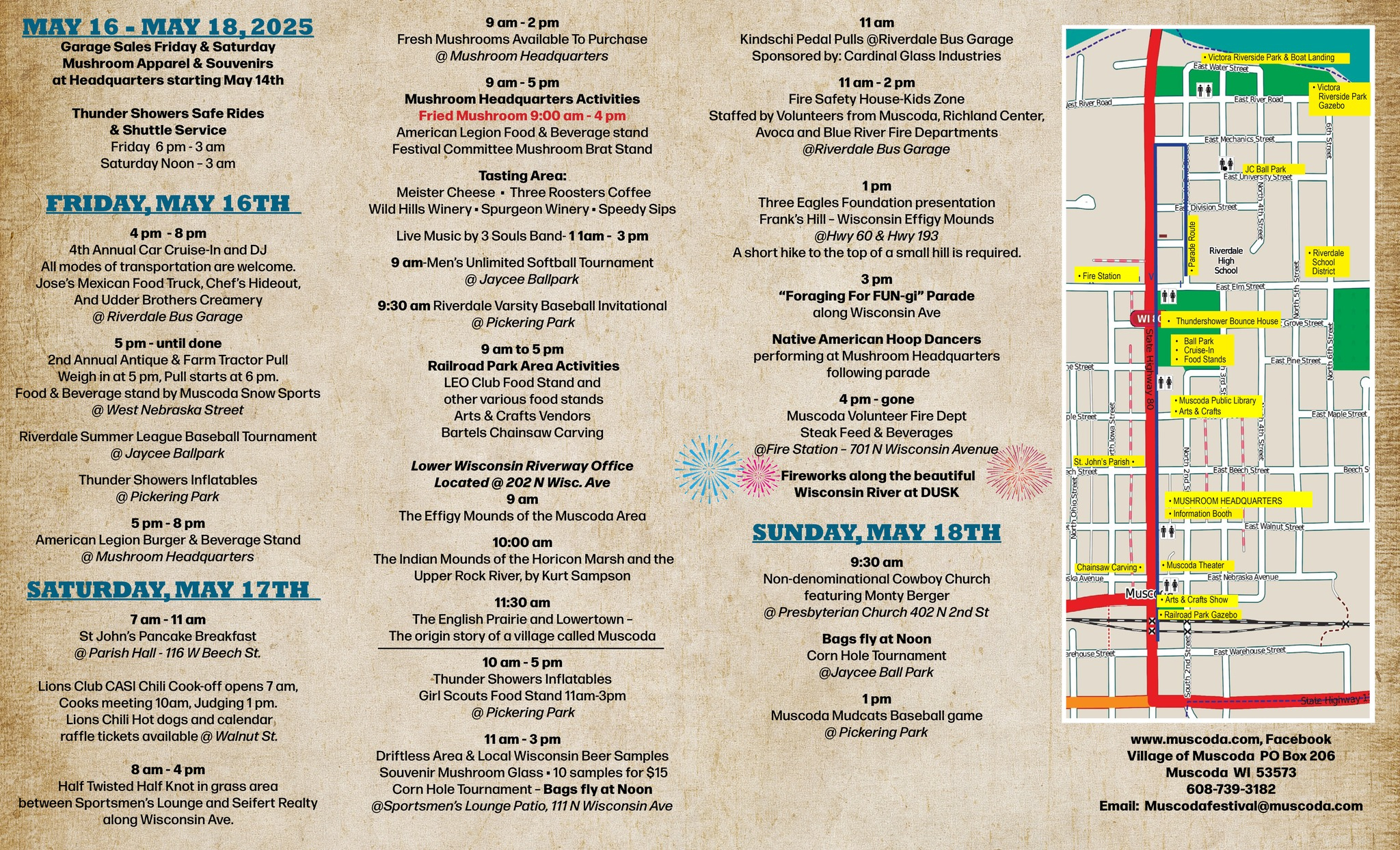 2025 Muscoda Morel Mushroom Festival | Richland Center Wisconsin intended for Wisconsin Travel And Events 2025 Calendar Printable