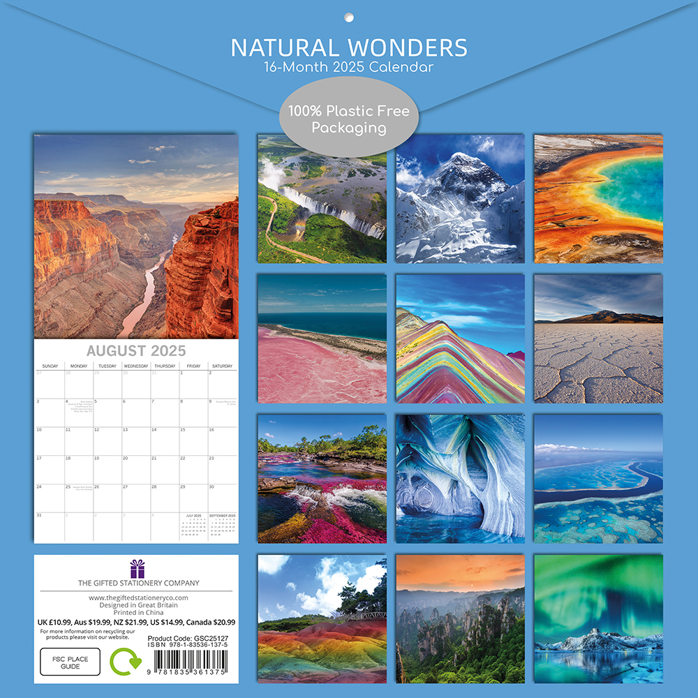 2025 Natural Wonders Square Wall Calendar pertaining to Natures Wonders 2025 Calendar Printable