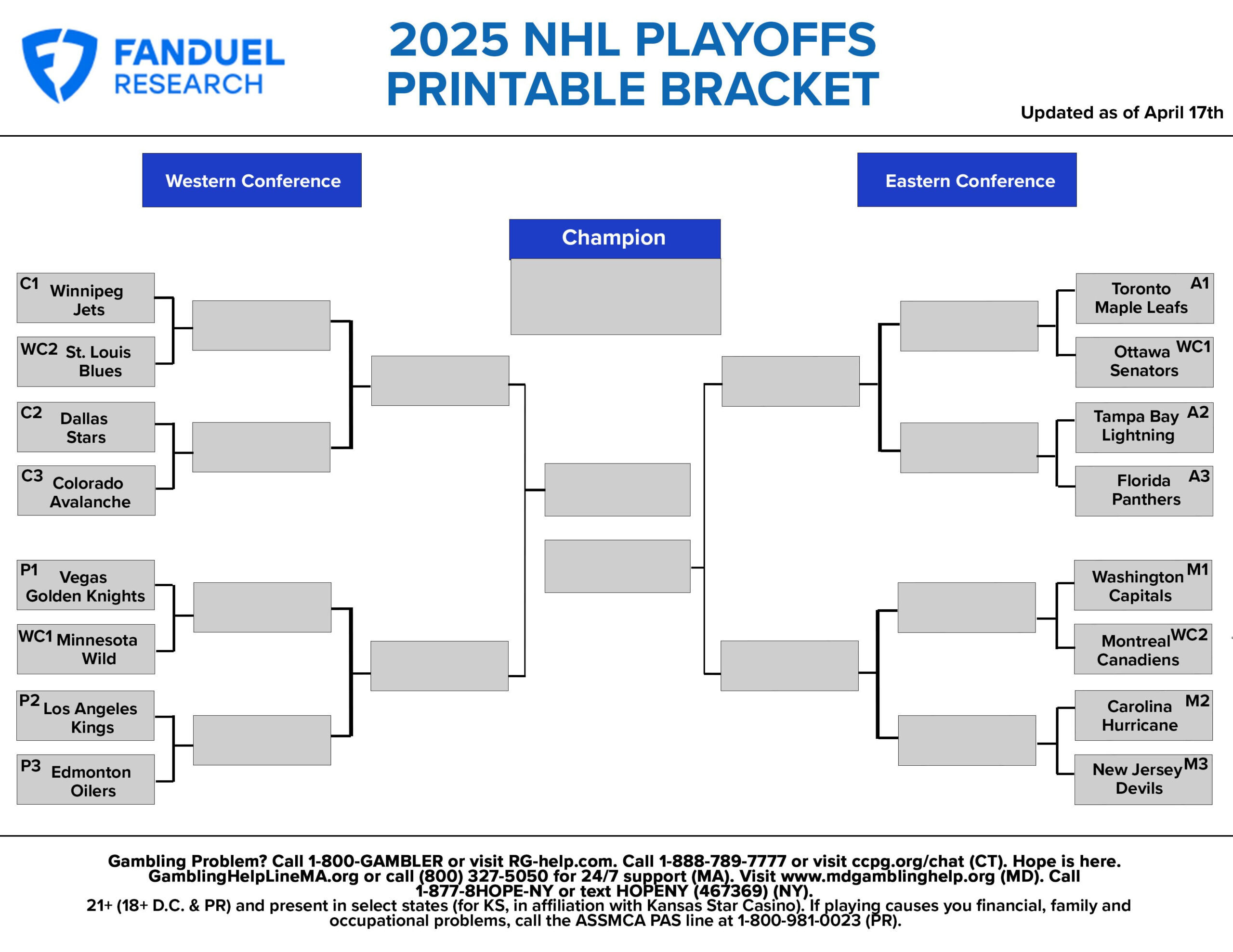 2025 Nhl Playoffs: Free Printable Bracket, Schedule, And Betting inside NHL Elite 2025 Calendar Printable