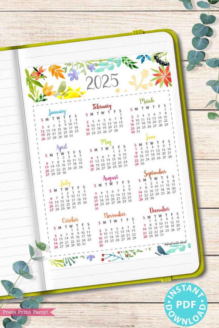Walk in Paris 2025 Calendar Printable
