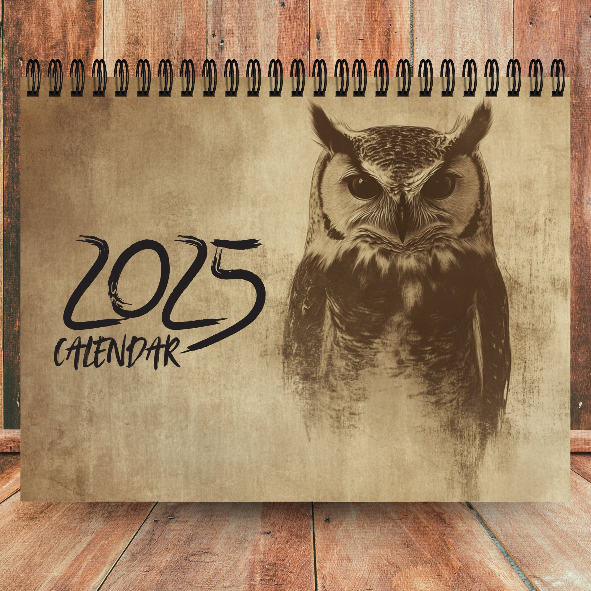 2025 Owl Calendar - Etsy throughout Magic Owls 2025 Calendar Printable