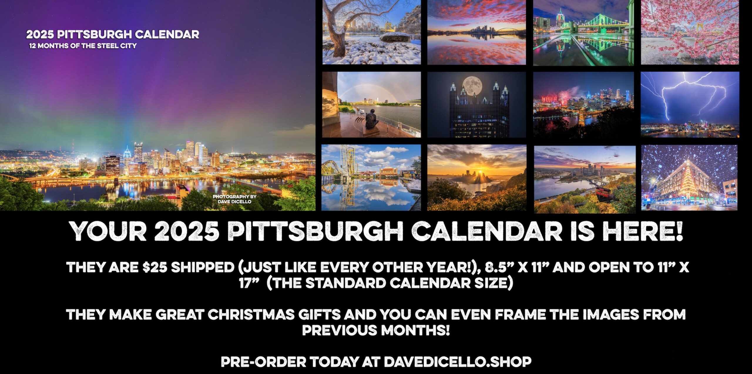 2025 Pittsburgh Calendar - Wall Calendar inside Pittsburgh 2025 Calendar Printable