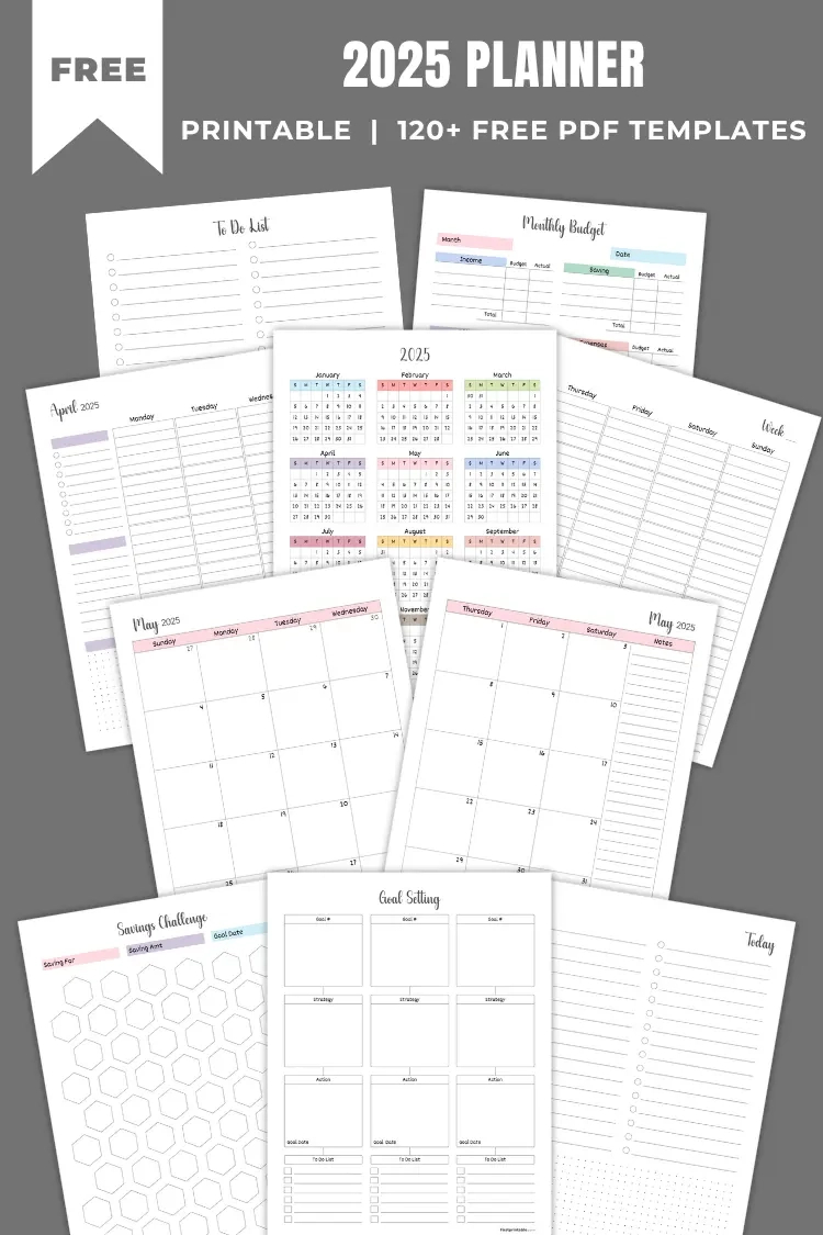 2025 Planner | Free Pdf Templates pertaining to Group Of Seven Ago 2025 Calendar Printable