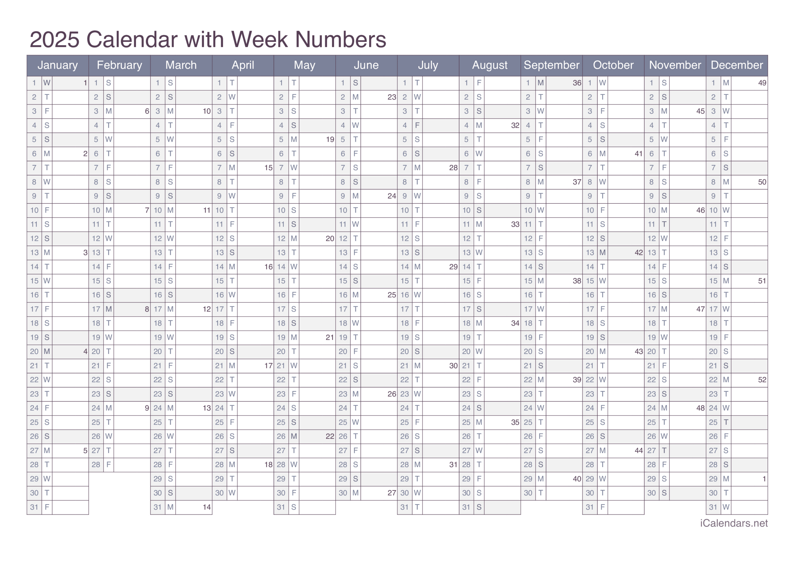 2025 Printable Calendar - Pdf Or Excel pertaining to Office 2025 Calendar Printable