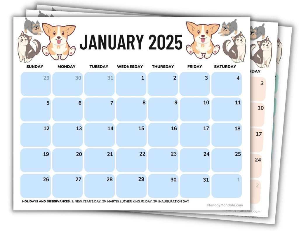 2025 Printable Calendars (56 Free Pdf Printables) with Wildlife Down Under 2025 Calendar Printable
