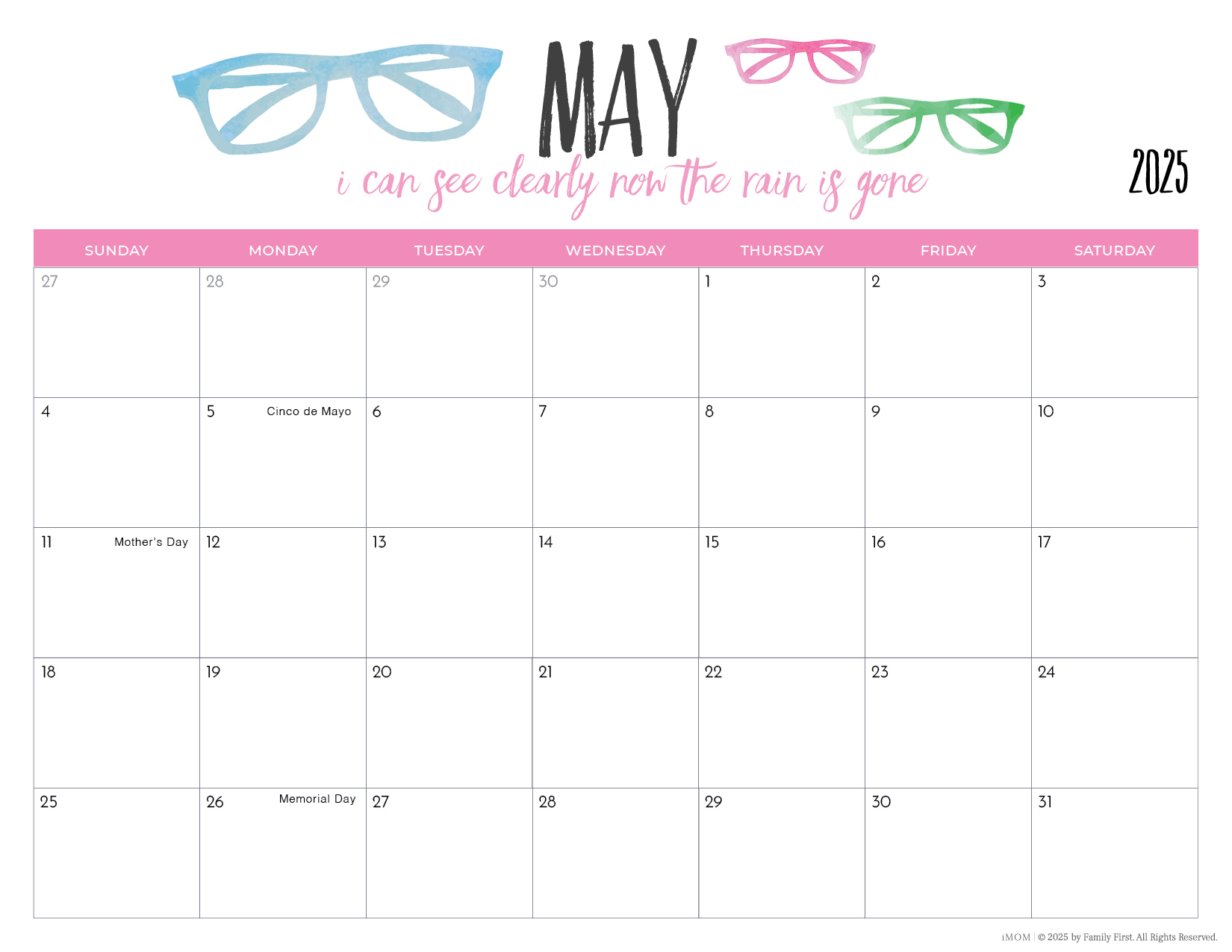 2025 Printable Calendars For Moms - Imom for Inspirations 2025 Calendar Printable