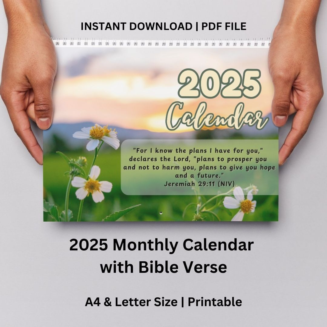 2025 Printable Monthly Calendar With Bible Verse inside Bible Verses 2025 Calendar Printable