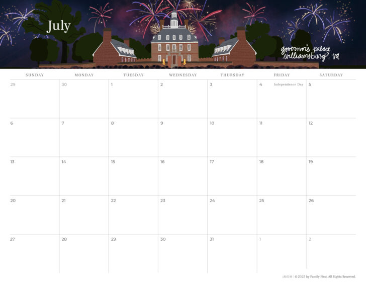 Great American Road Trip Travel Post 2025 Calendar Printable