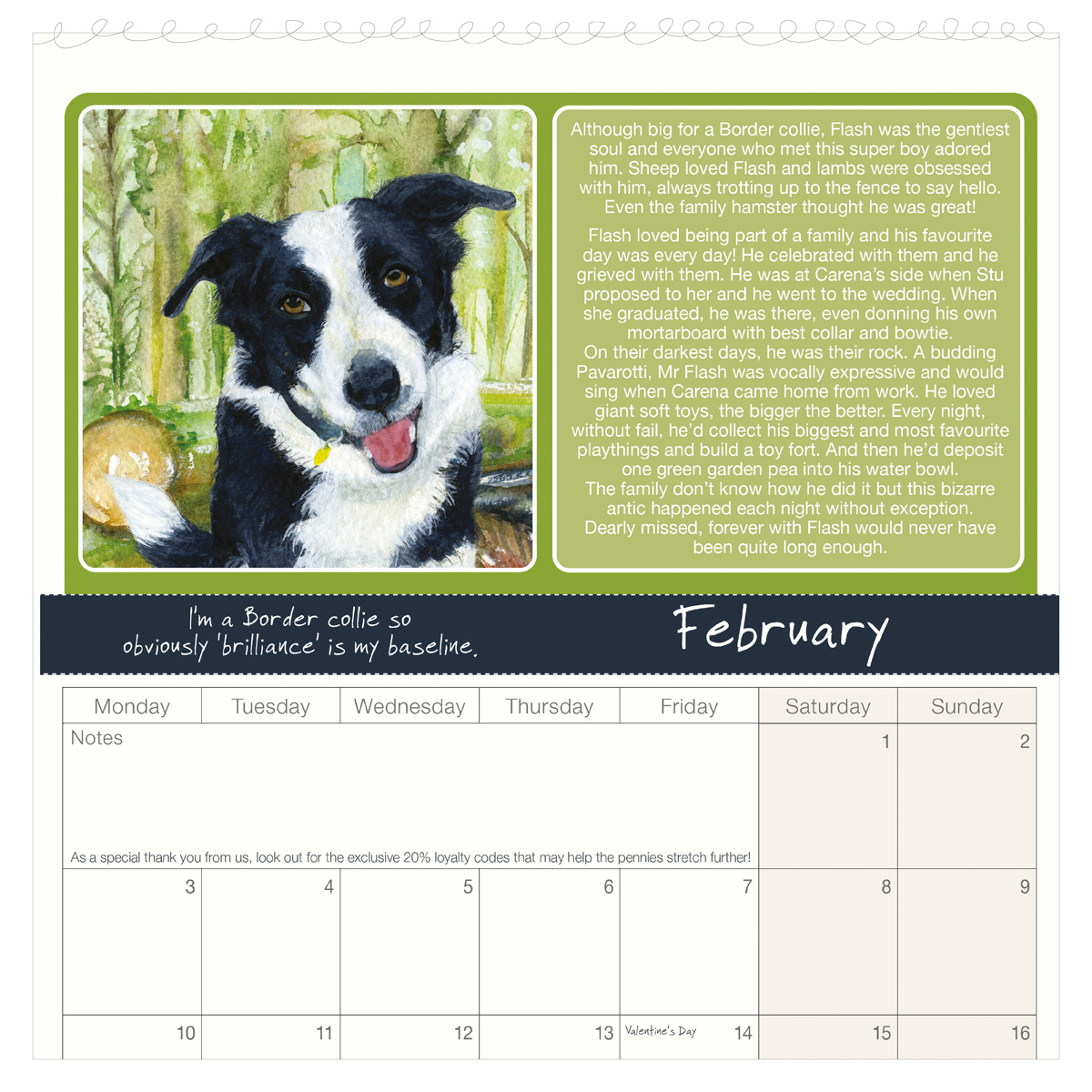 2025 Scruffy Mutts&amp;#039; Calendar | 2025 Dog Calendar | Anna Danielle in Just Border Collies 2025 Calendar Printable