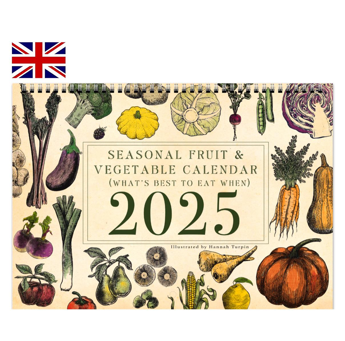 2025 Seasonal Produce Calendar - Etsy regarding Farmers Market Illustrated Recipes 2025 Calendar Printable