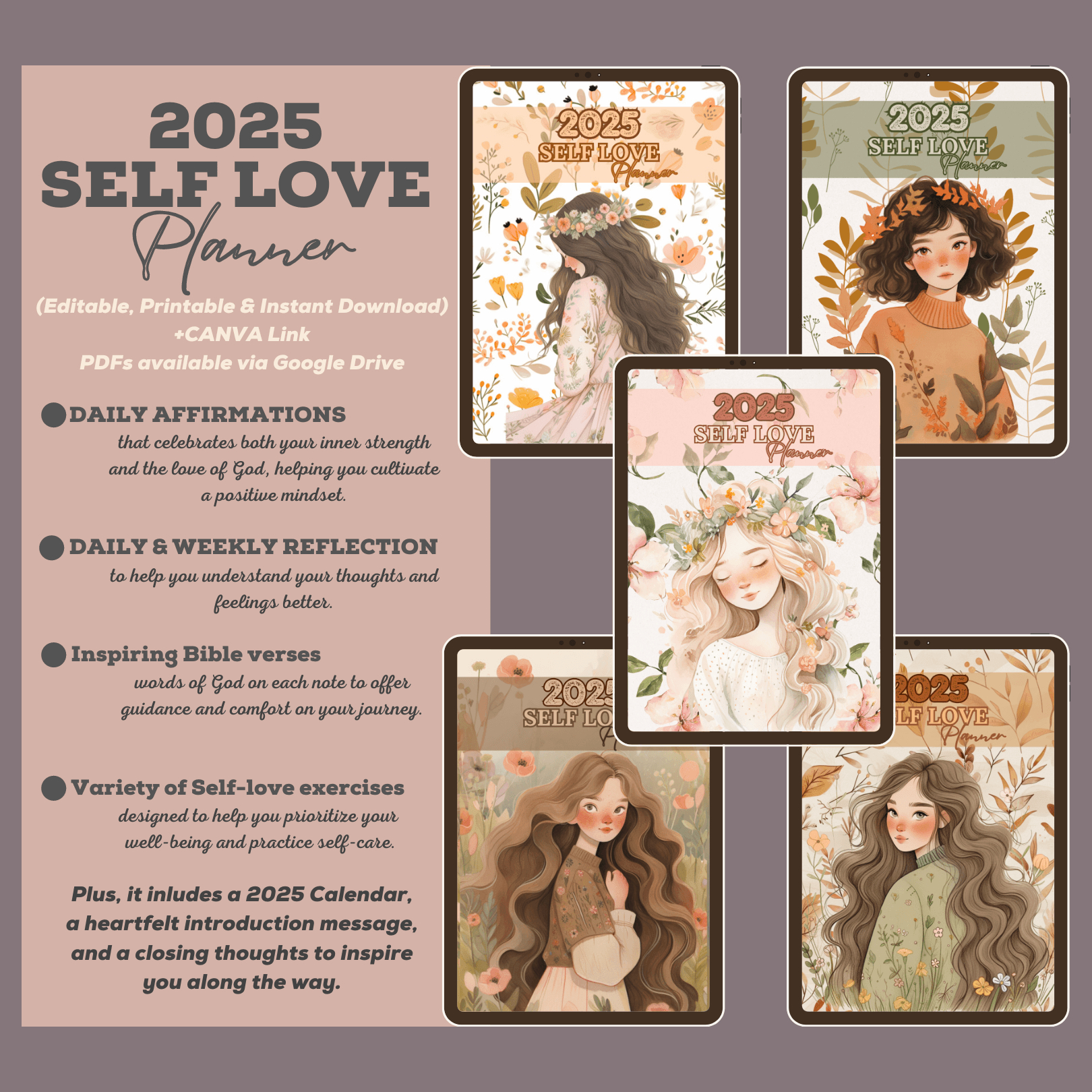 2025 Self Love Planner Complete Themesjmeafrica - Raket.ph regarding Year of Self Love 2025 Calendar Printable
