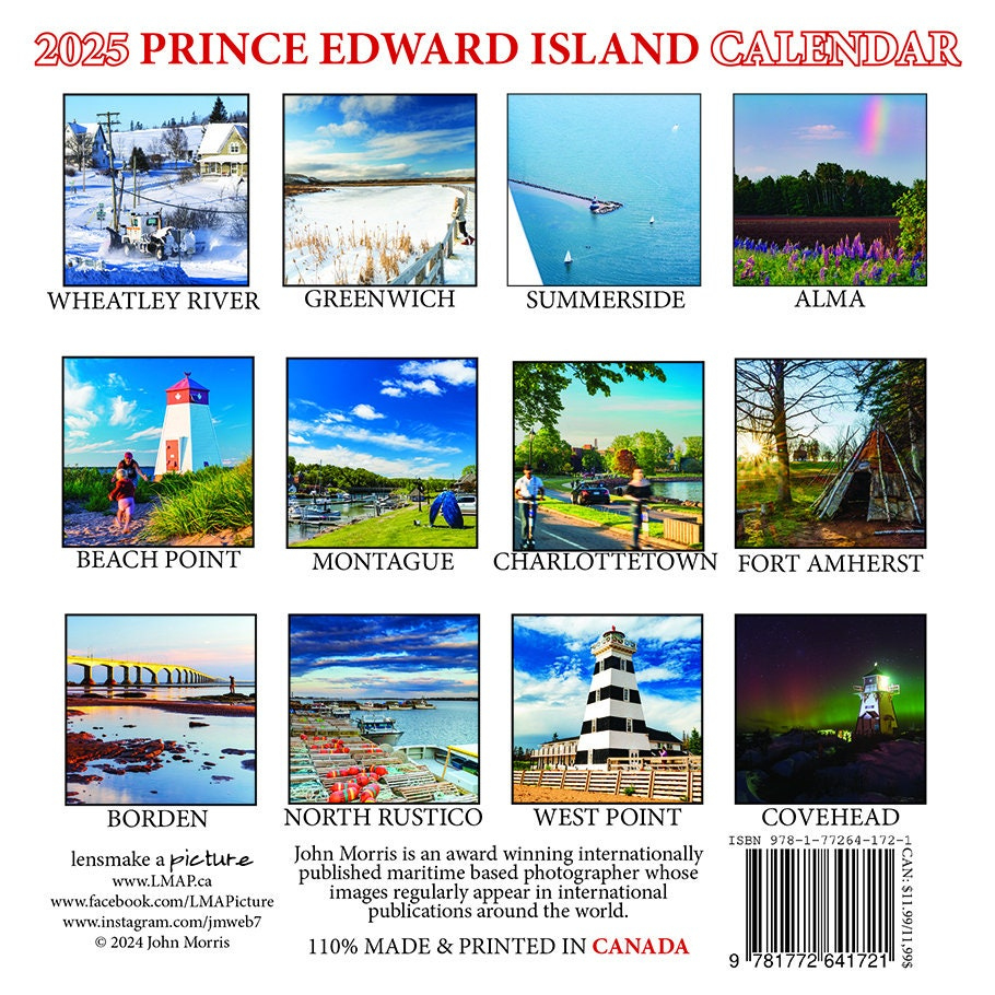 2025 Small Prince Edward Island Wall Calendar, 6.5X6.5&amp;quot;, Calendar intended for Prince Edward Island 2025 Calendar Printable