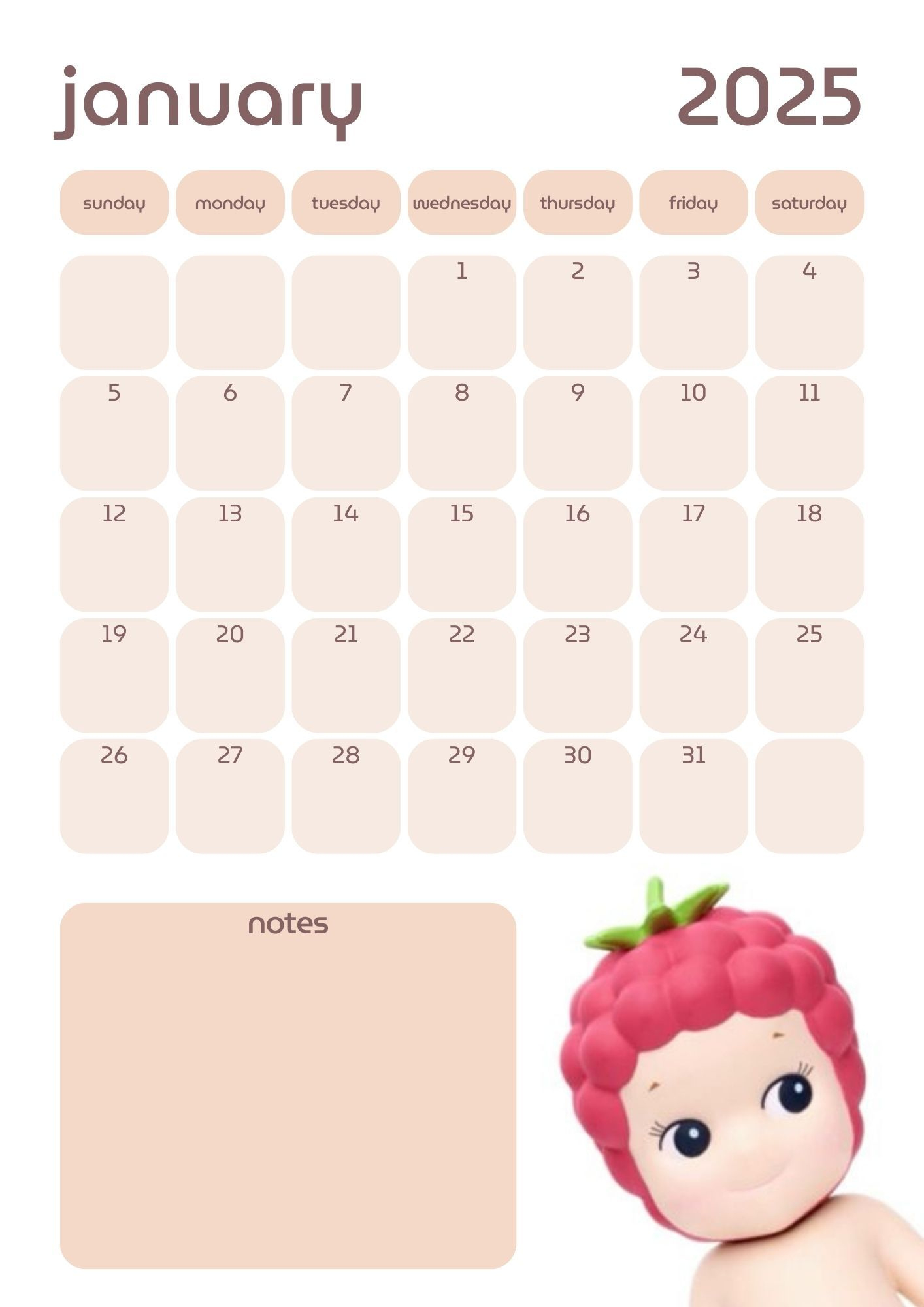 2025 “Sonny Angels” Calendar Monthly Planner with regard to Gods Palette 2025 Calendar Printable