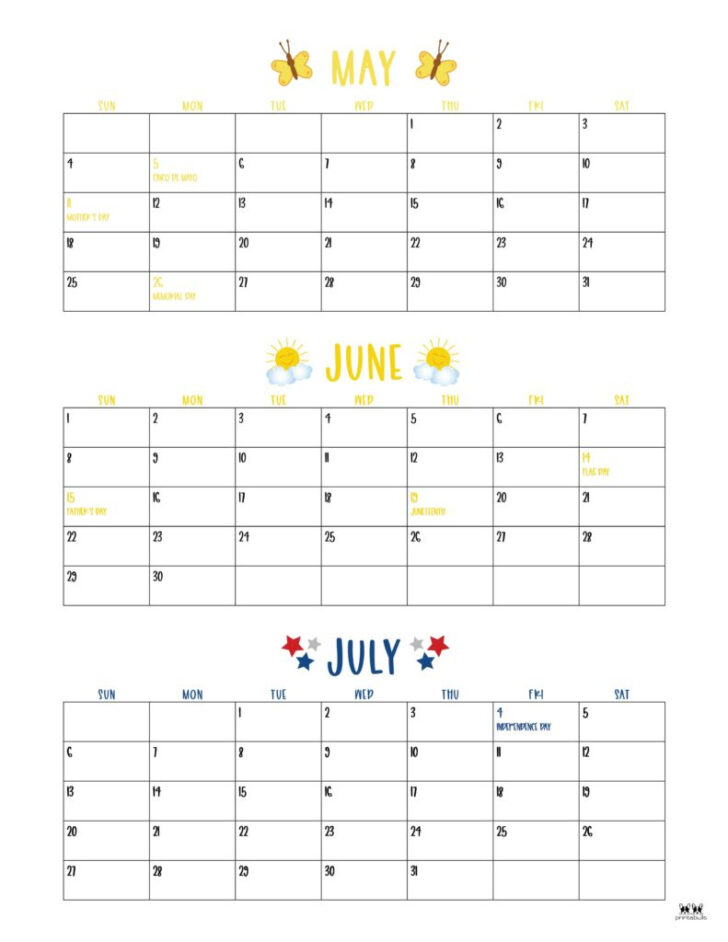Beach Life 2025 Calendar Printable