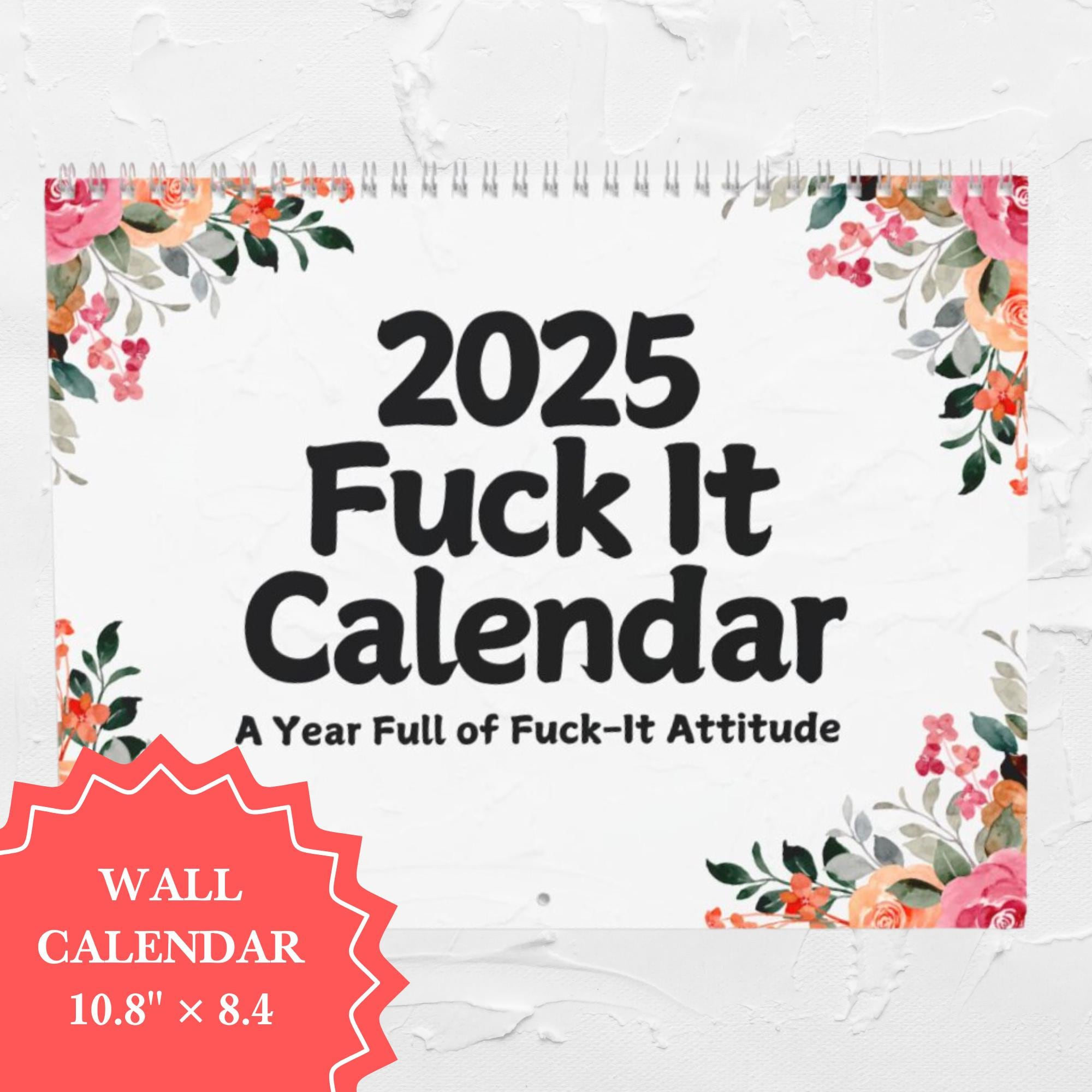 2025 Swear Calendar Printable - Etsy pertaining to Make Every Day Your Bitch 2025 Calendar Printable