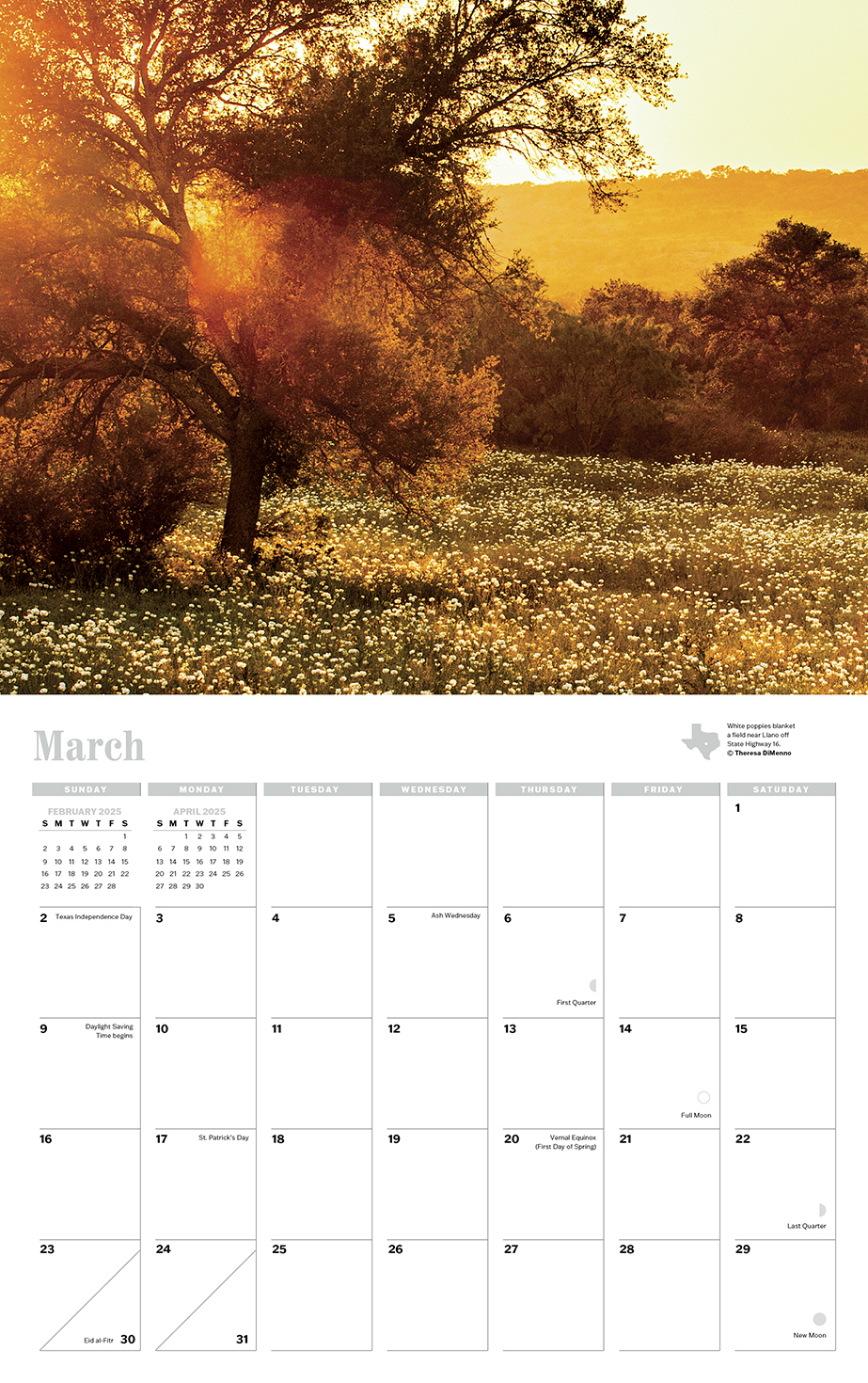 2025 Texas Highways Wall Calendar - Texas Highways Mercantile regarding Texas 2025 Calendar Printable