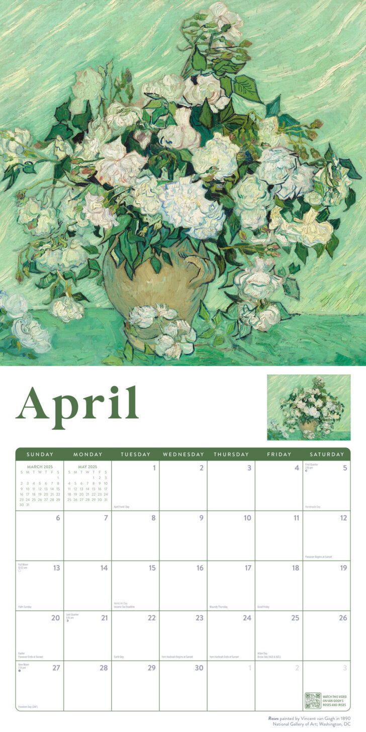 Van Gogh 2025 Calendar  Printable