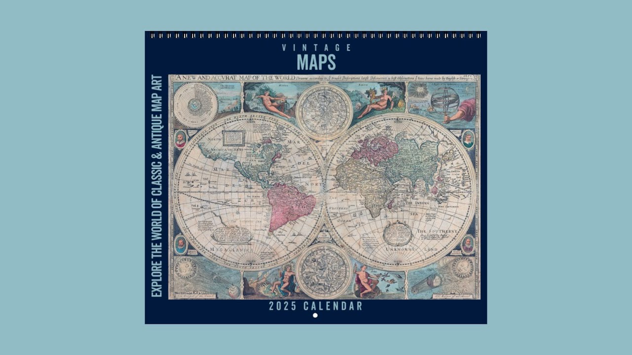 2025 Vintage Maps Calendar - Asgard Press regarding Vintage Maps Square 2025 Calendar Printable