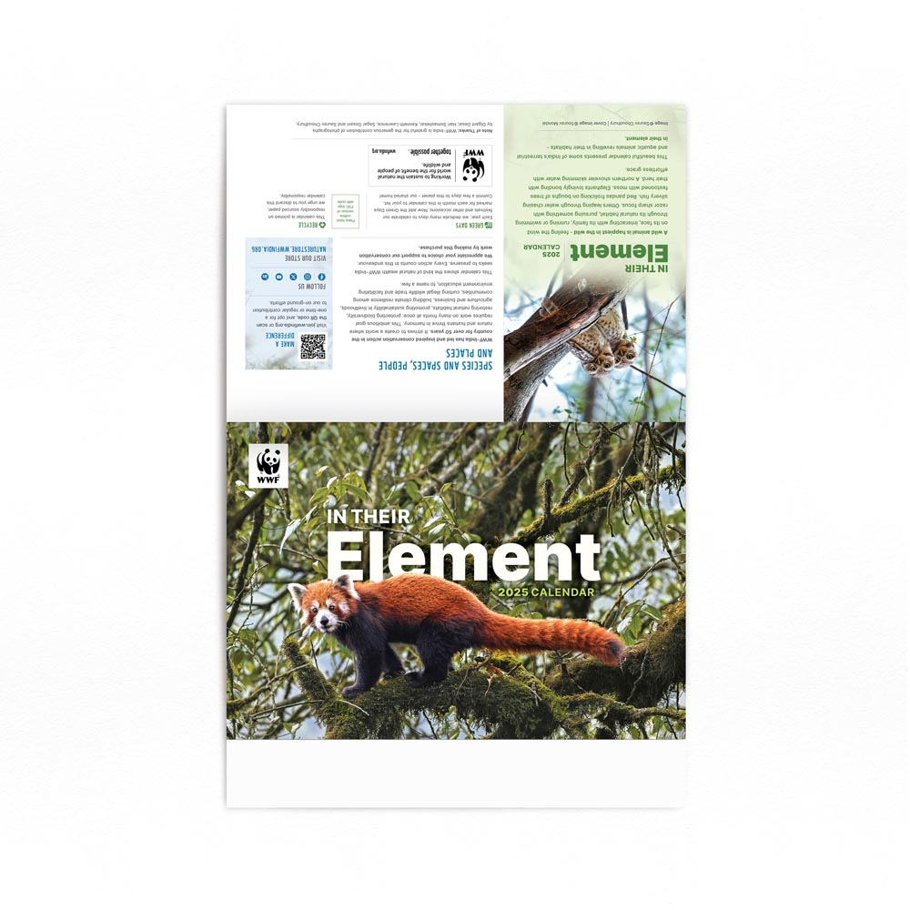 2025 Wall Calendar – In Their Element – Wwf Nature Store within Red Pandas WWF 2025 Calendar Printable