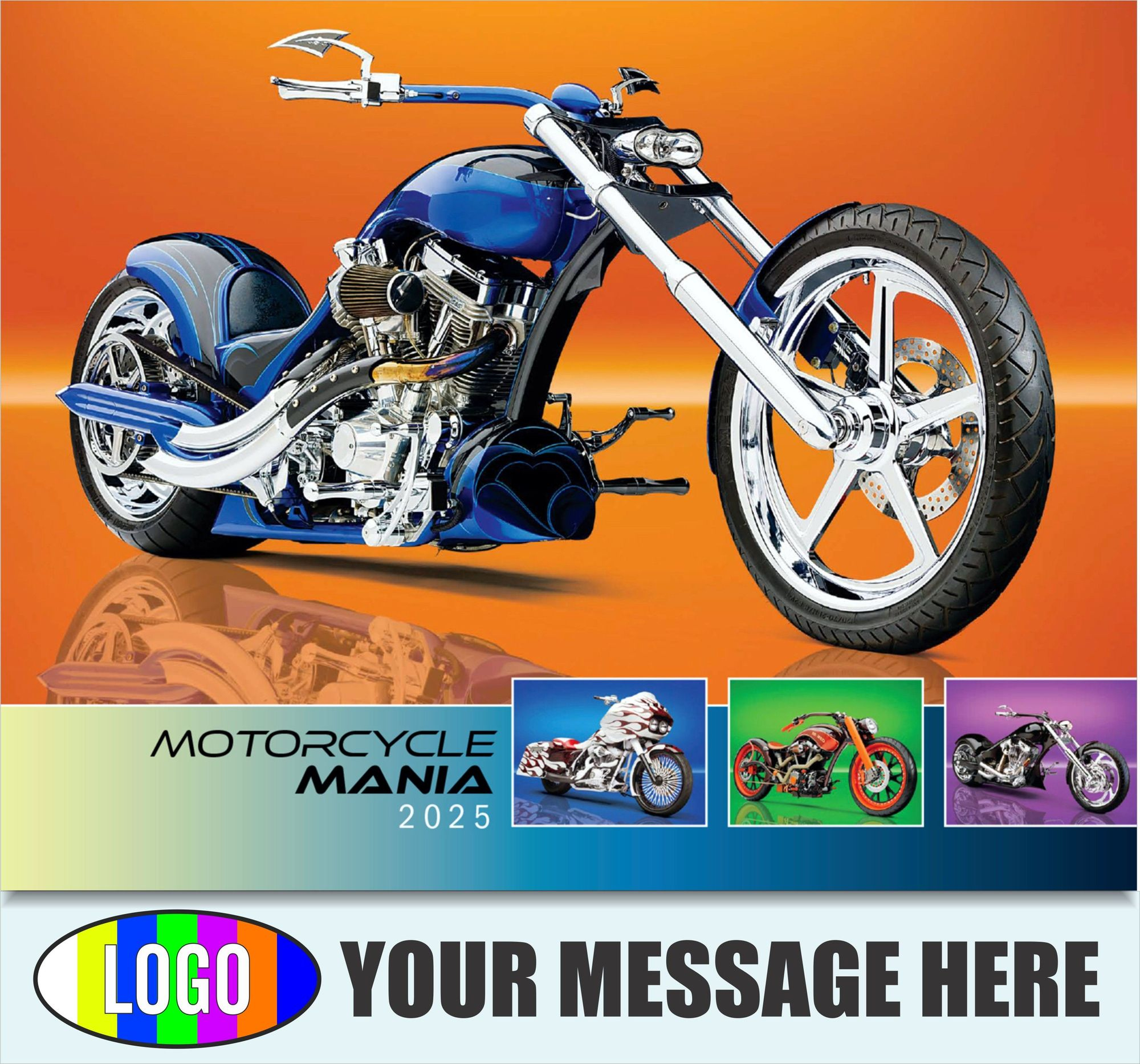 2025 Wall Calendar | Motorcycle Mania in Orange County Choppers 2025 Calendar Printable