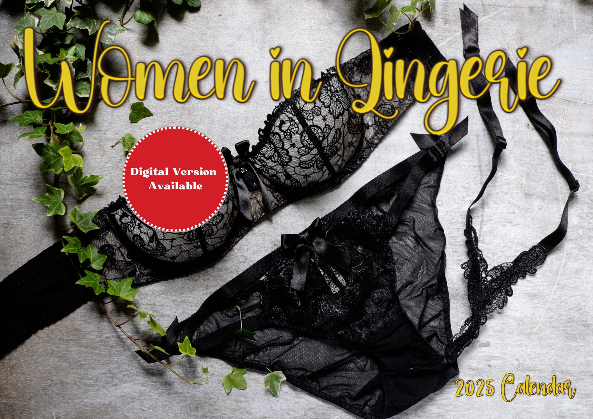 2025 Women In Lingerie A4 Size Wall Calendar - Planner - Etsy intended for Lingerie 2025 Calendar Printable