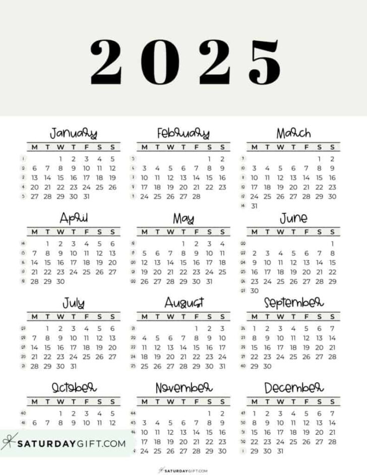 Wednesday 2025 Calendar  Printable