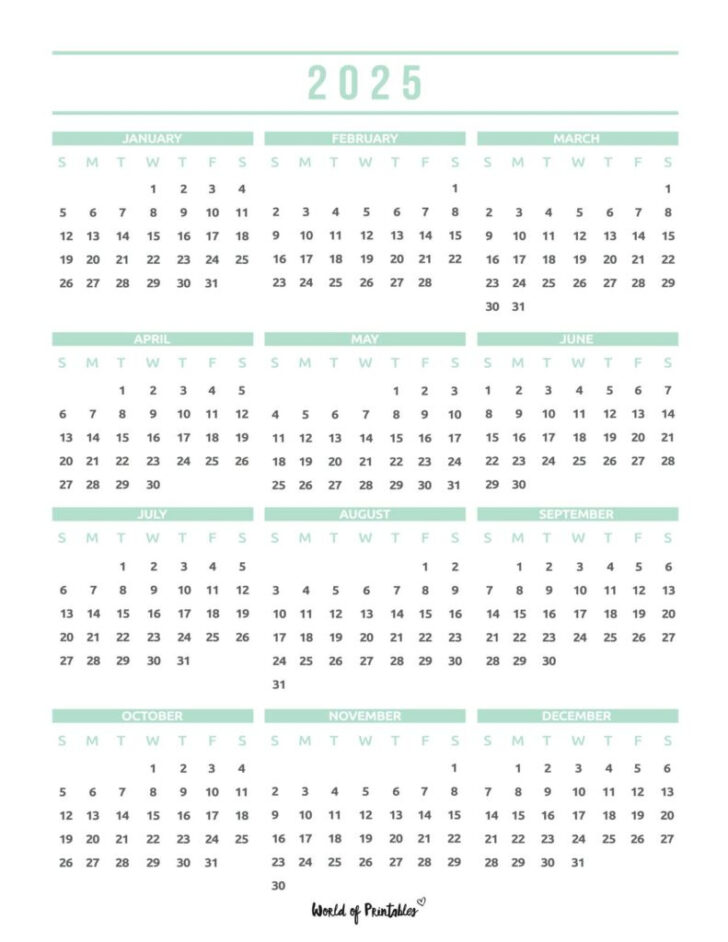 Today I Learned 2025 Calendar Printable