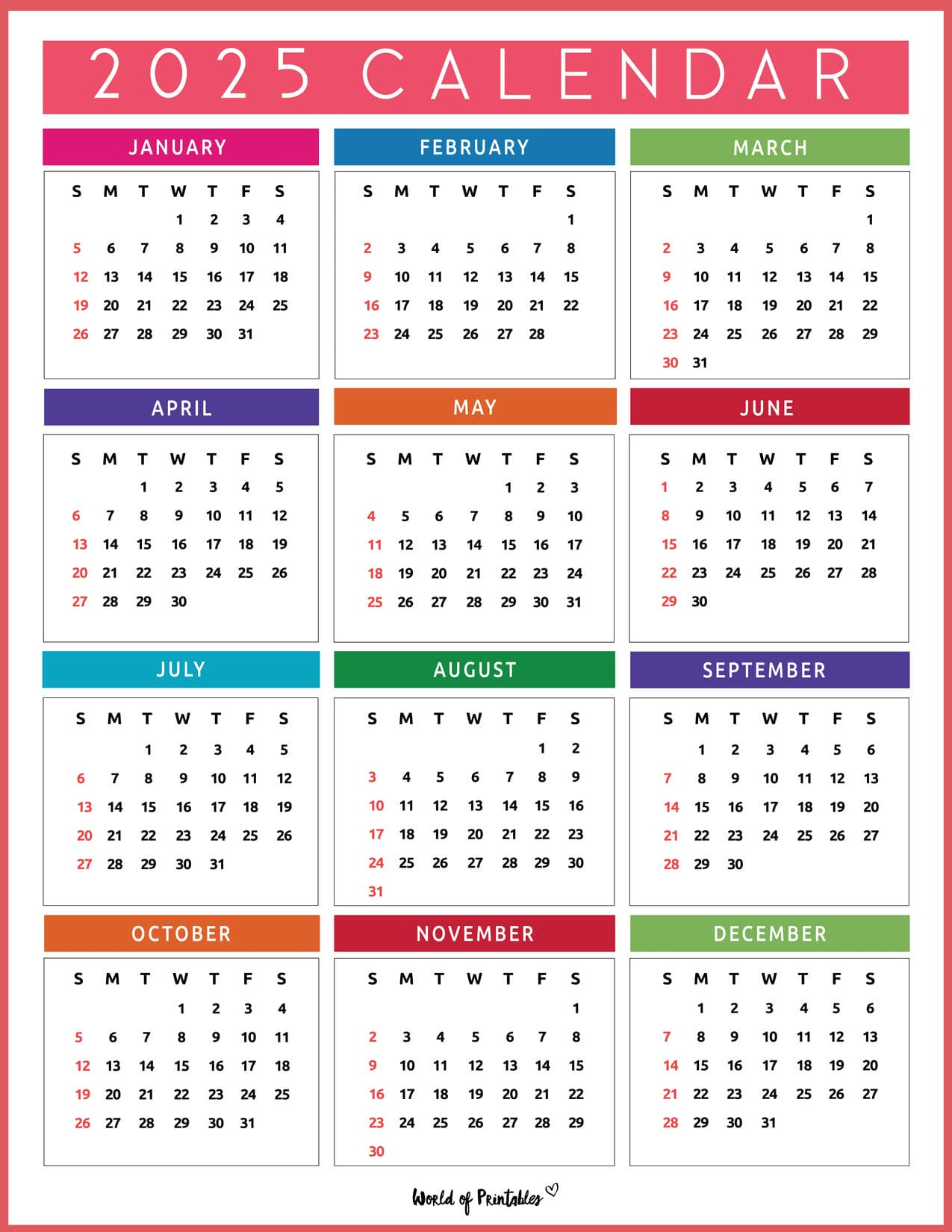 2025 Year Calendars - 70 Best Printables - World Of Printables regarding You Are Doing A Great Job 2025 Calendar Printable