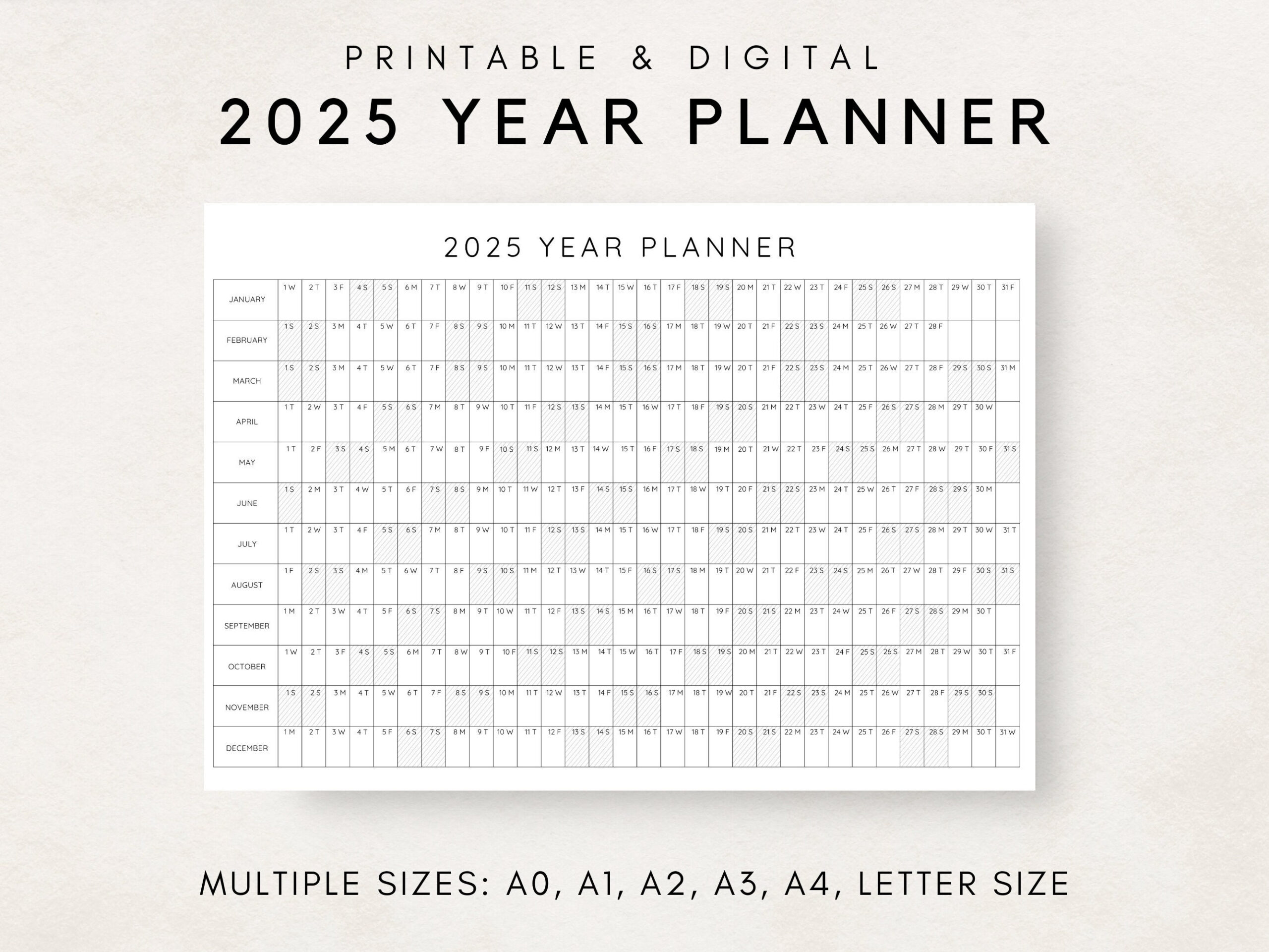 2025 Year Planner Printable, Yearly Planning Calendar, Calendar with Vintage Maps Square 2025 Calendar Printable