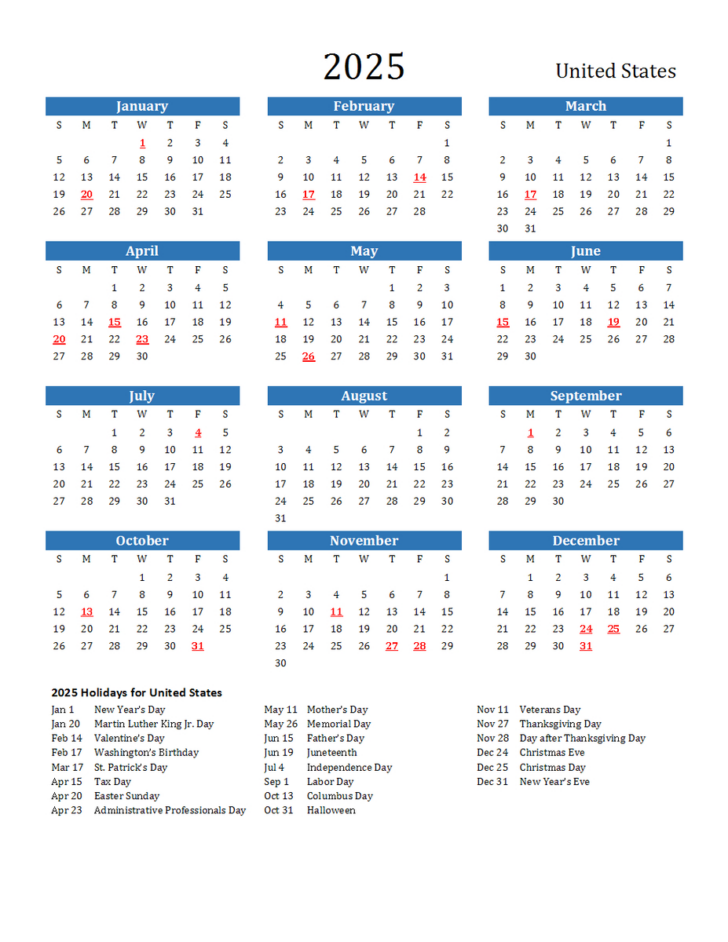 Body Art Special Value 2025 Calendar Printable