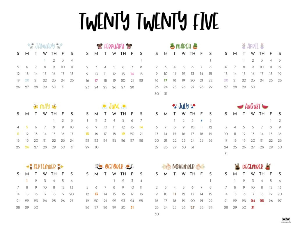 2025 Yearly Calendars - 29 Free Printables | Printabulls pertaining to Best In Show 2025 Calendar Printable