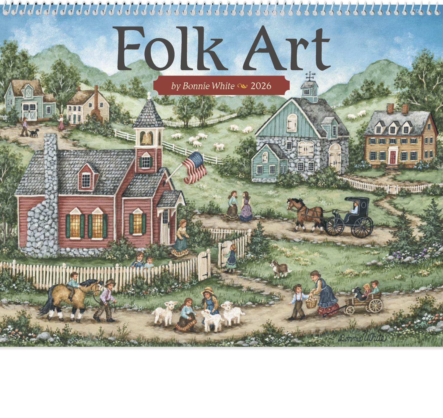 2026 Folk Artbonnie White Calendar | 11&amp;quot; X 19&amp;quot; Imprinted inside Folk Art Bonnie White 2025 Calendar Printable