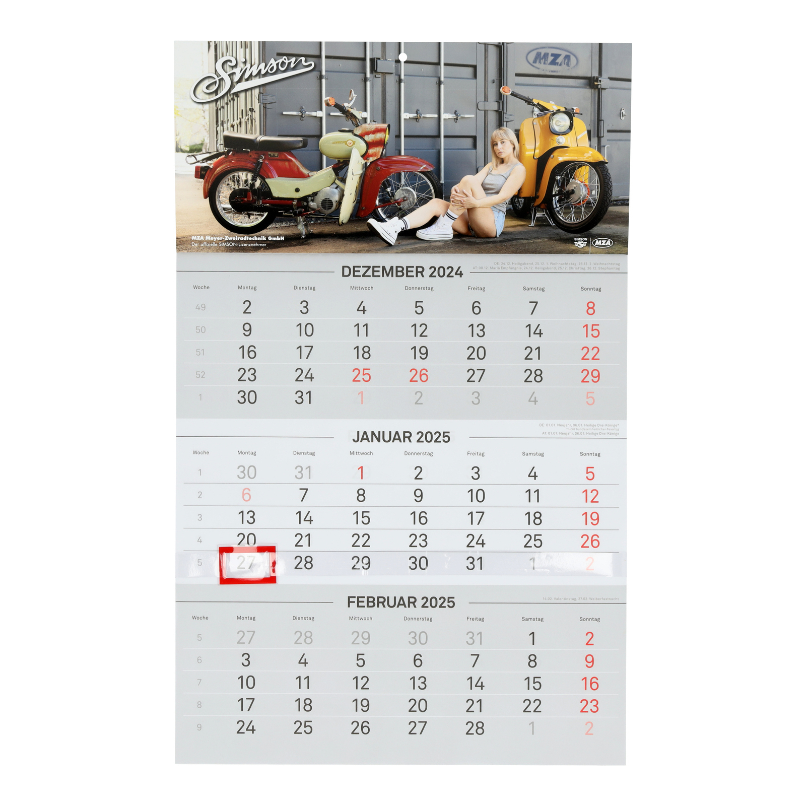 3-Month Calendar 2025 - With Day Marker | Sr4-2 Star - Spare Parts with regard to Classic Motorcycles 2025 Calendar Printable