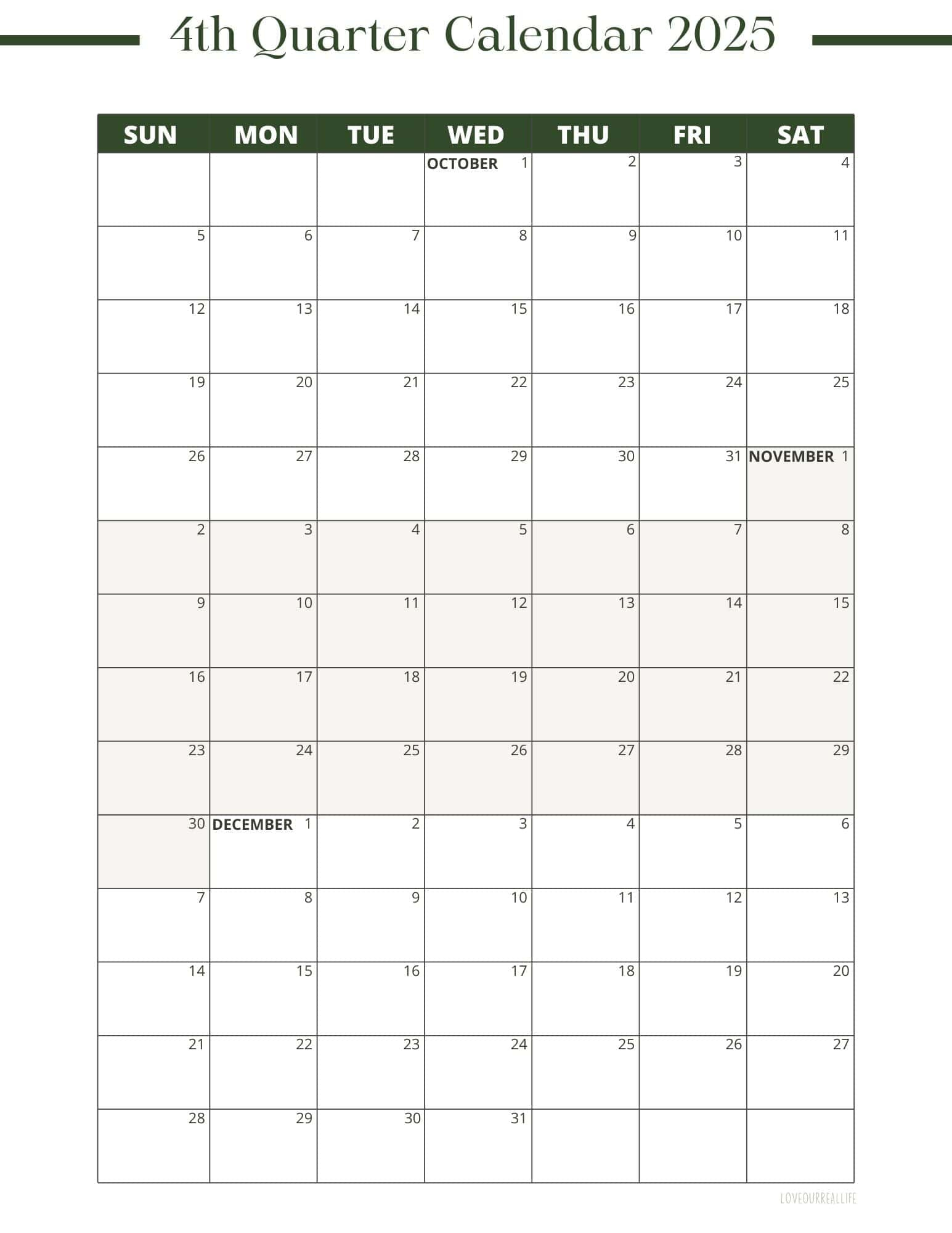 3 Month Calendar Printables: 2025 And 2026! ⋆ Love Our Real Life intended for Wine Not 2025 Calendar Printable