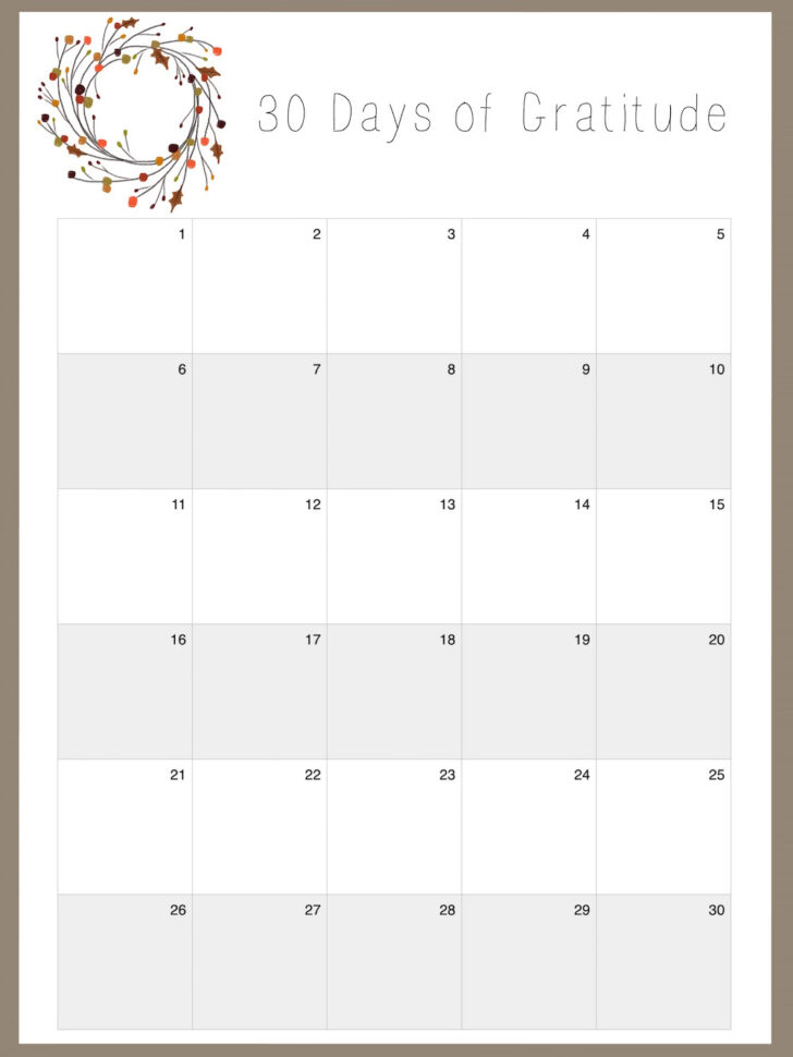 Grateful Thankful Blessed 2025 Calendar Printable