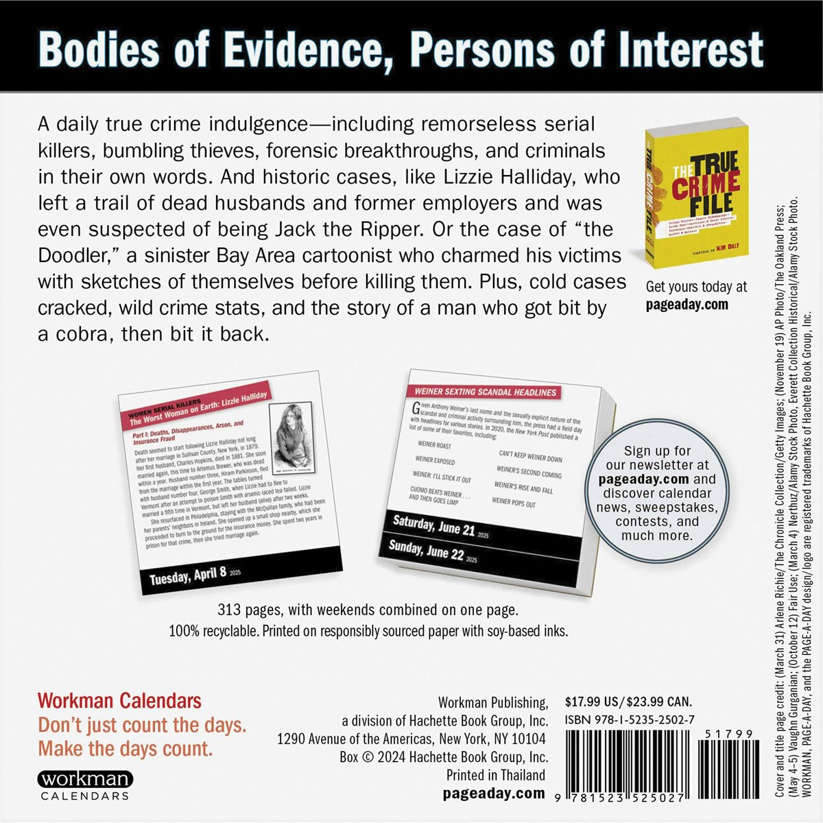 A Year Of True Crime Desk Calendar 2025 regarding True Crime 2025 Calendar Printable