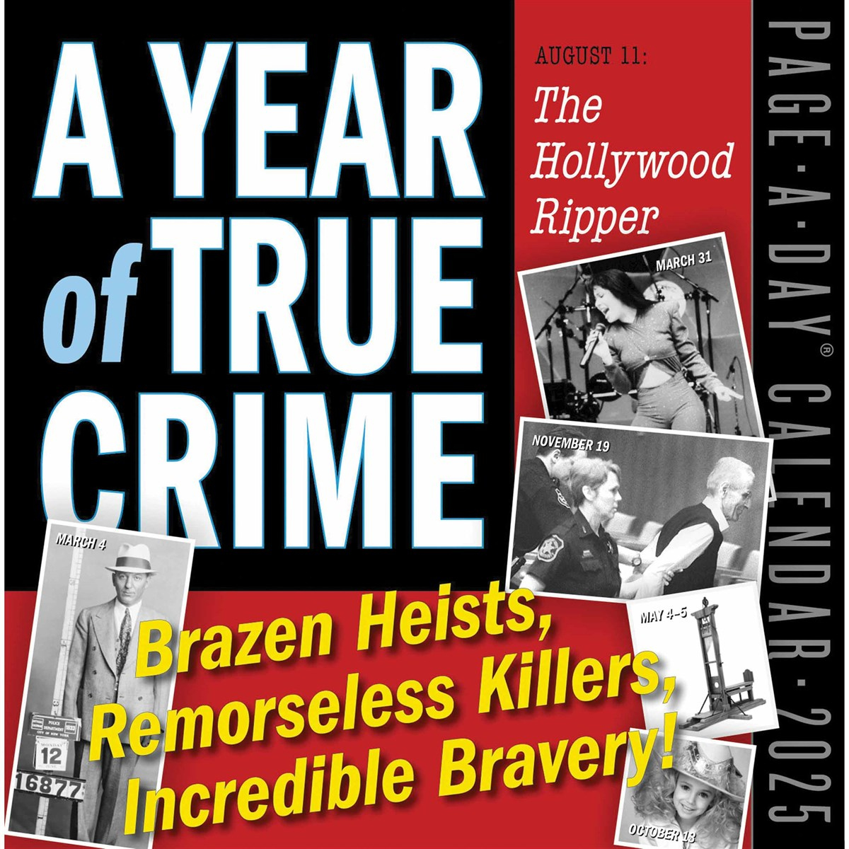 A Year Of True Crime Desk Calendar 2025 with True Crime 2025 Calendar Printable