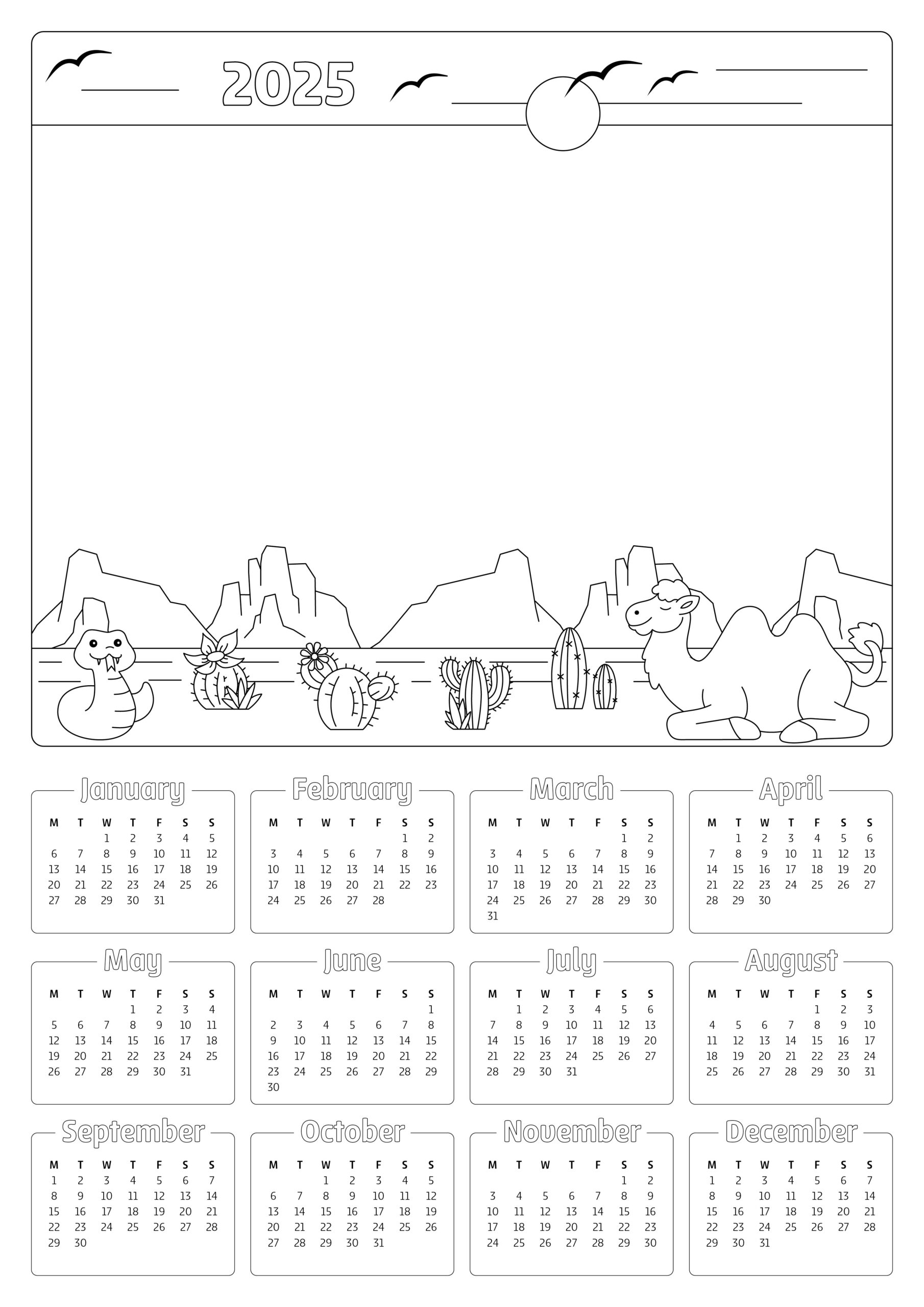 A3 Calendar Blanks 2025 - Pack Of 25 for Chalk It Up 2025 Calendar Printable