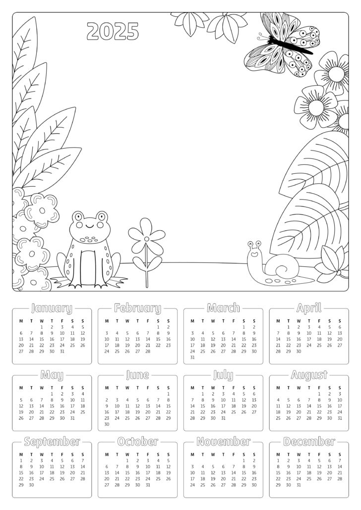 Chalk It Up 2025 Calendar Printable