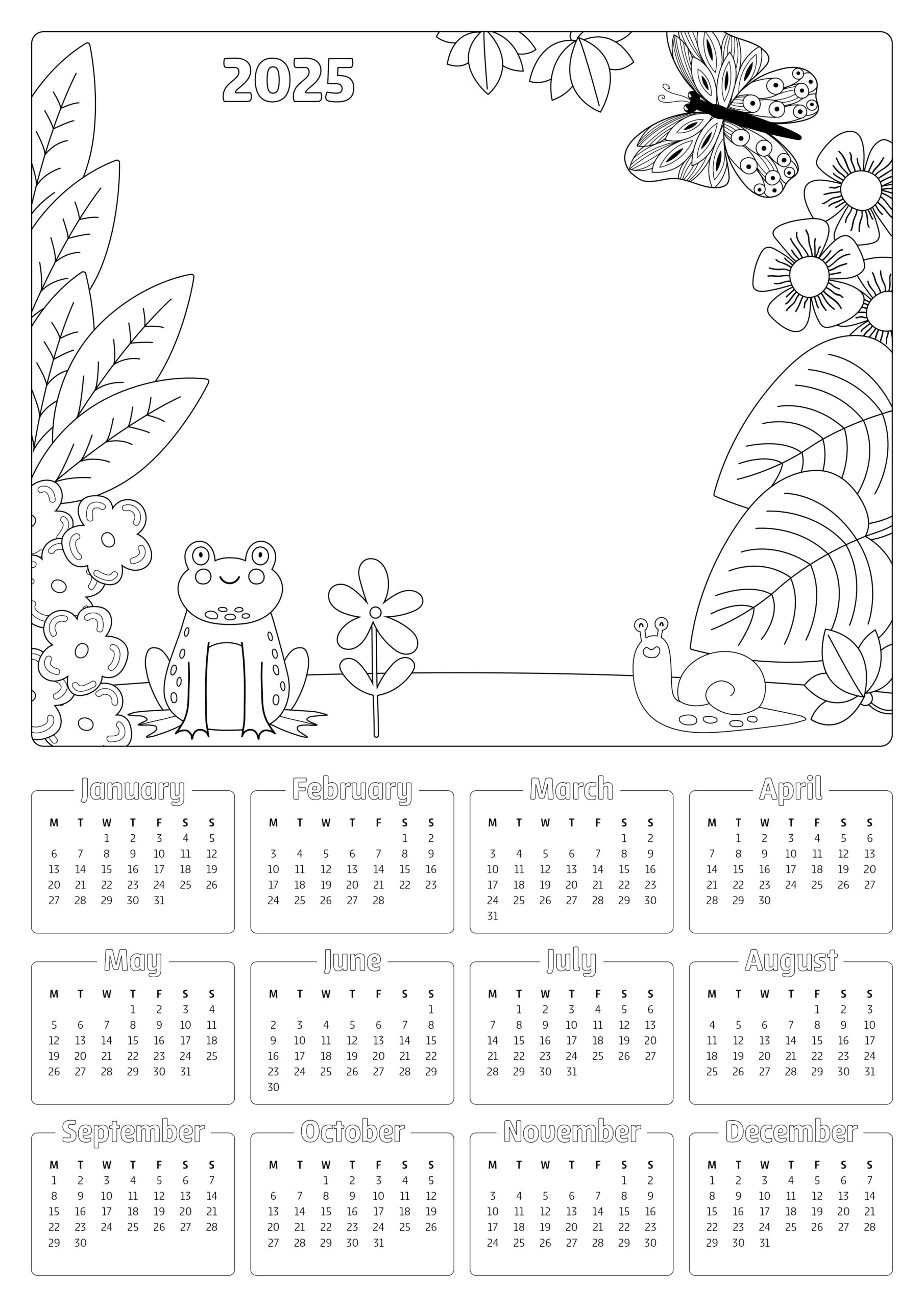 A3 Calendar Blanks 2025 - Pack Of 25 throughout Chalk It Up 2025 Calendar Printable