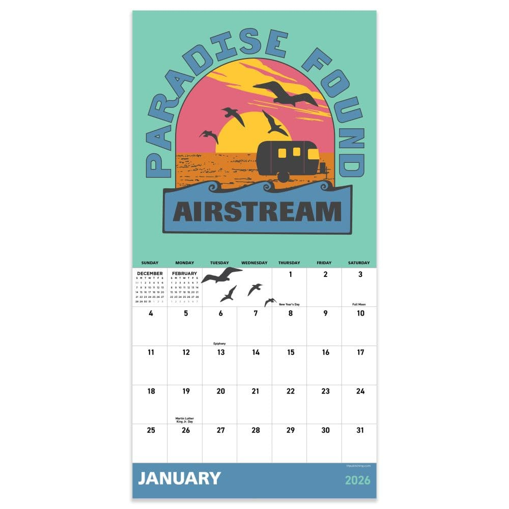 Airstream 2026 Mini Wall Calendar - Calendars pertaining to Airstream Heritage 2025 Calendar Printable