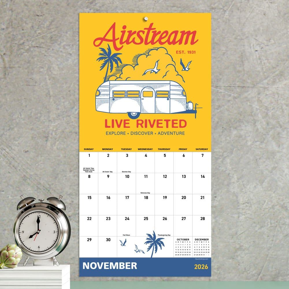 Airstream 2026 Mini Wall Calendar - Calendars with regard to Airstream Heritage 2025 Calendar Printable
