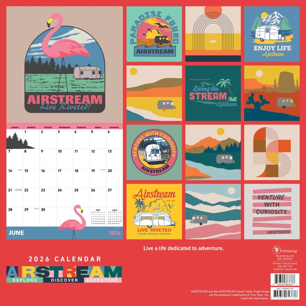 Airstream Heritage 2026 Wall Calendar - Calendars throughout Airstream Heritage 2025 Calendar Printable